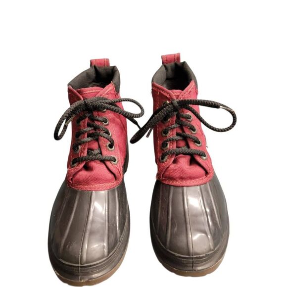 KAMIK Red Duck Rain Boots Waterproof Warm Lining Ankle Booties - Picture 3 of 13